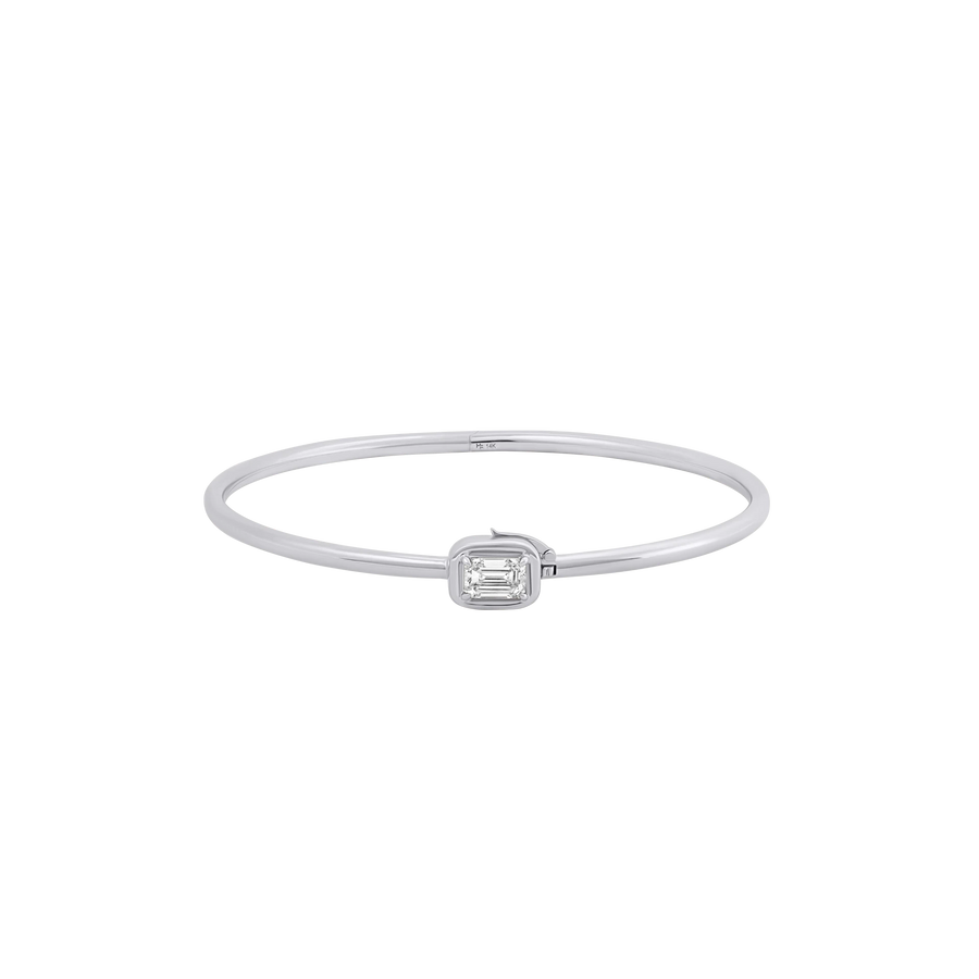 Geneva Emerald Cut Diamond Bangle