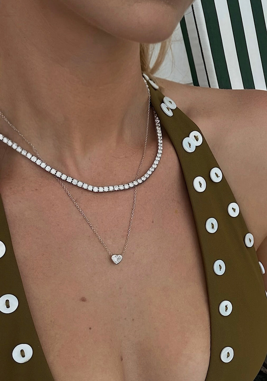 Verona Diamond Heart Necklace