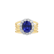 IMATRA FOUR BAND SAPPHIRE AND DIAMOND RING