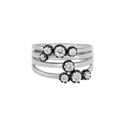 Kenya Diamond Rhodium Plated Ring