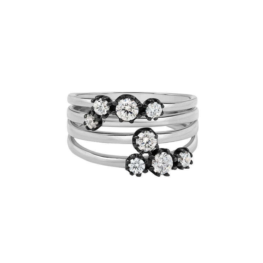 Kenya Diamond Rhodium Plated Ring