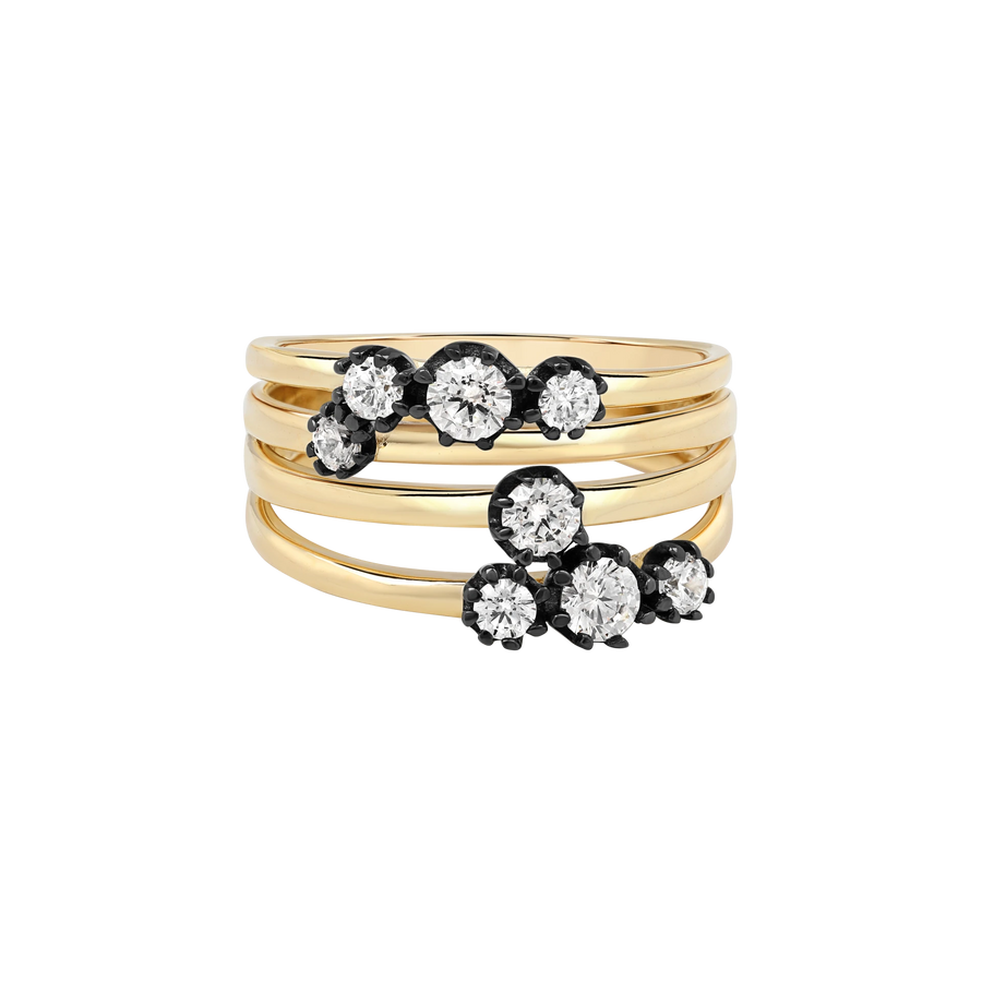 Kenya Diamond Rhodium Plated Ring