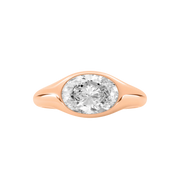 Vienna Oval Diamond Signet Ring