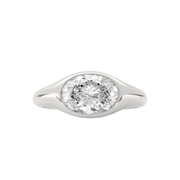 Vienna Oval Diamond Signet Ring
