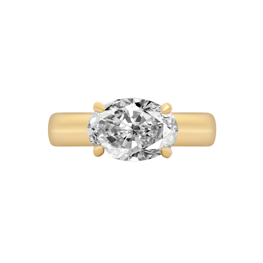 Amalfi East-West Oval Diamond Ring