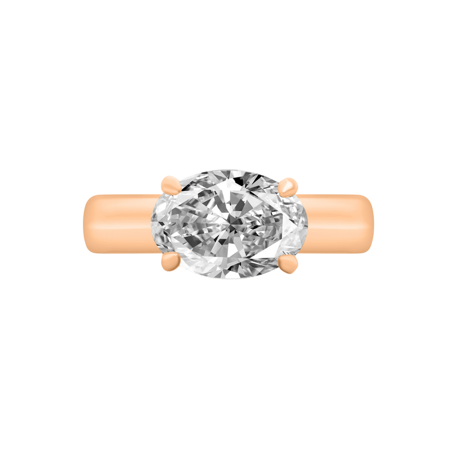 Amalfi East-West Oval Diamond Ring