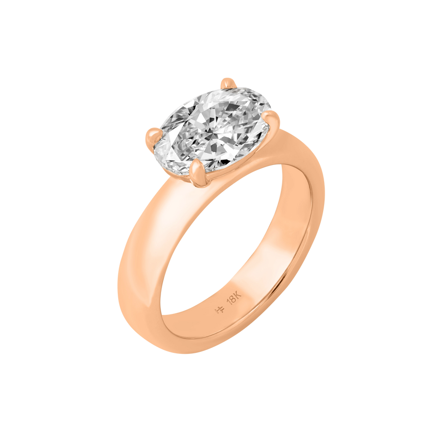 Amalfi East-West Oval Diamond Ring