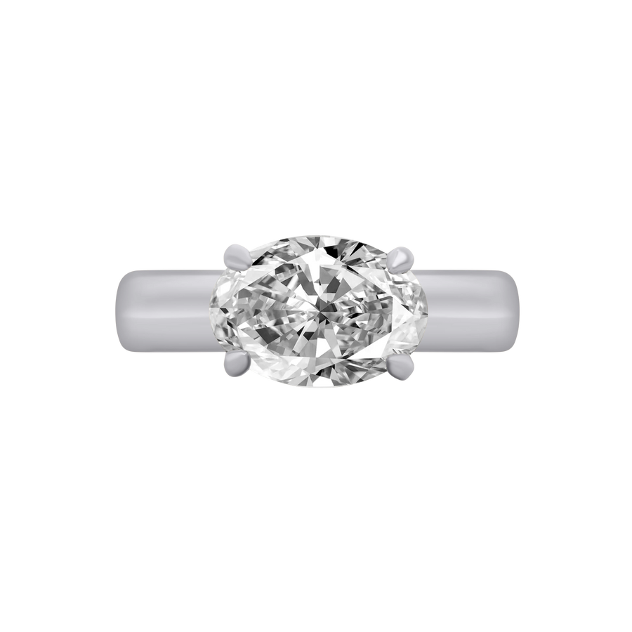 Amalfi East-West Oval Diamond Ring