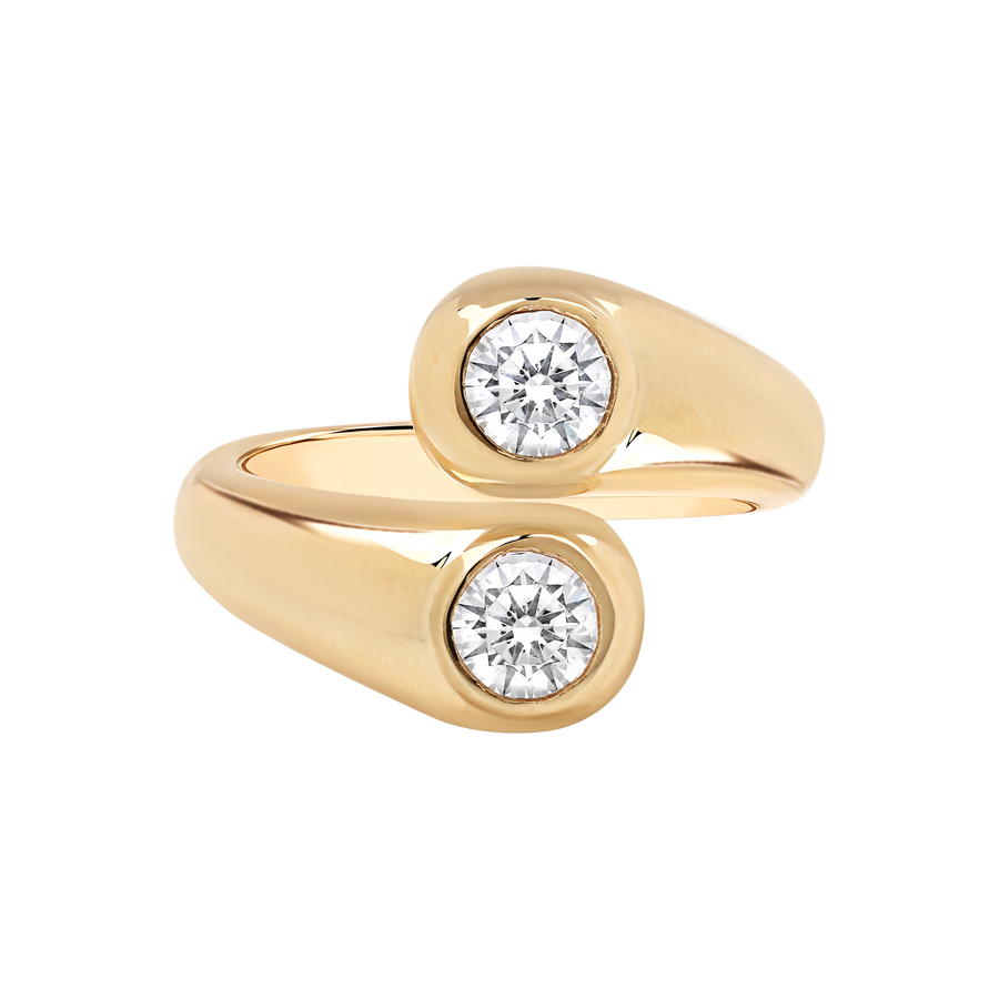 Duplex Diamond Ring yellow gold