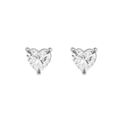 Venice Diamond Heart Studs white gold