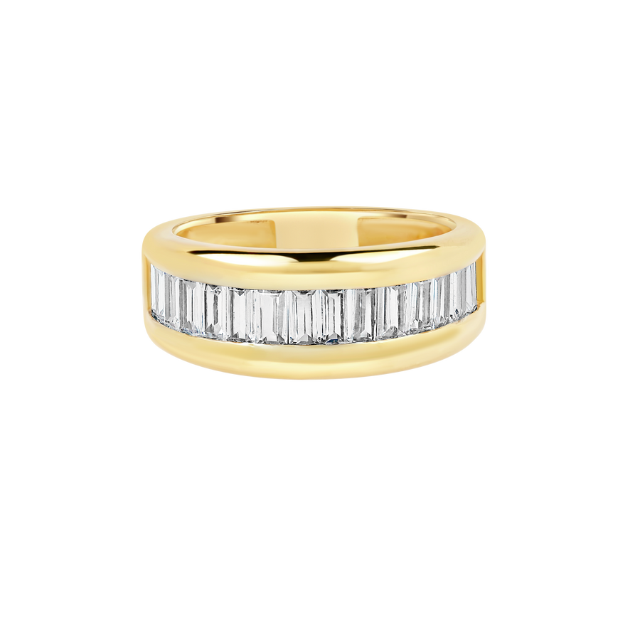 Seoul Diamond Baguette Ring yellow gold